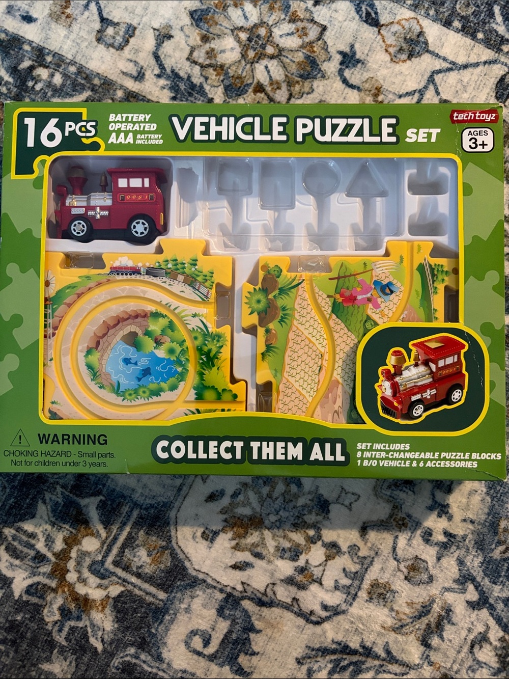 Train Vehicle Puzzle Set - Train & Farm Playset